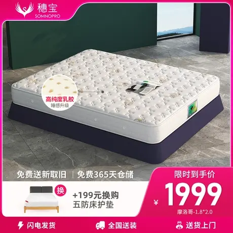 穗宝床垫席梦思软硬两用弹簧防螨抗菌乳胶垫1.8m床双人经济摩洛哥商品大图