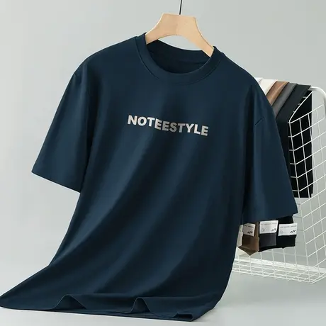 260g重磅纯棉t恤男士短袖潮流圆领打底衫夏季上衣服美式全棉半袖图片