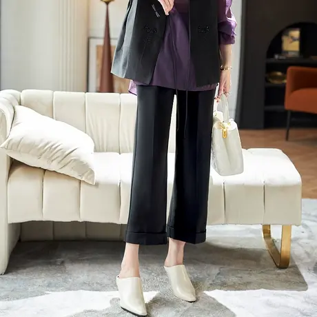 宝诗黎【新品价158元】高腰宽松休闲西装裤ANI3002商品大图