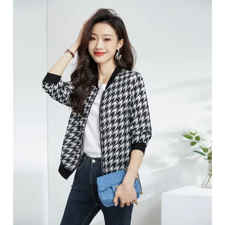 冰洁女士春秋开衫外套上衣常规宽松百搭衬衫商品大图