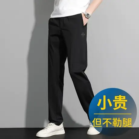 裤子男款夏季男士冰丝休闲裤薄款大码西裤2023新款直筒休闲长裤男商品大图