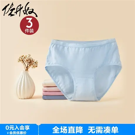 佐丹奴女士内裤三条装橡筋弹力棉三角内裤女士纯色内裤05474501商品大图