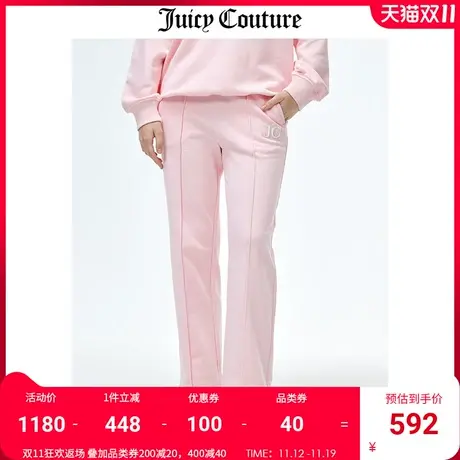 Juicy Couture橘滋休闲裤女秋冬新款美式运动宽松显瘦针织长裤商品大图