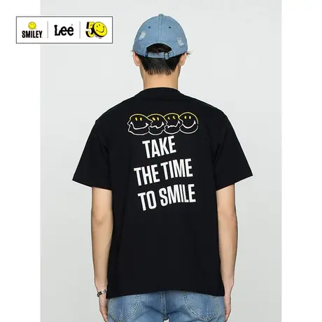 Lee Smiley联名22春夏新品舒适印花多色男短袖T恤LMT001567图片