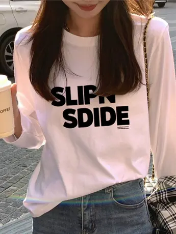 白色仿棉内搭打底衫女2023新款春秋装冬季韩版宽松长袖t恤上衣潮图片