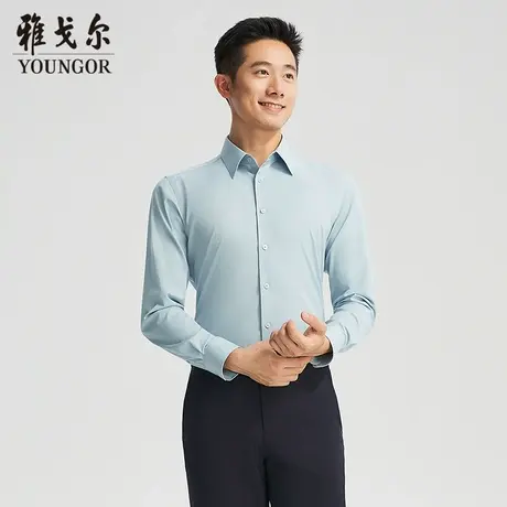 【商场同款】雅戈尔男士长袖衬衫春季新款官方商务休闲长袖衬衫男图片