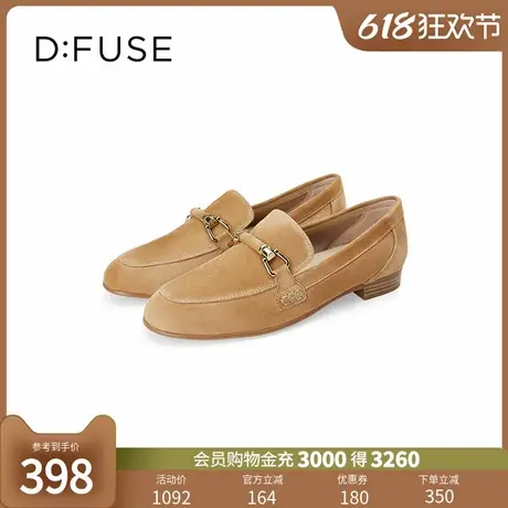 Dfuse2024春夏款职场通勤舒适复古百搭平底乐福鞋女DF41112033商品大图