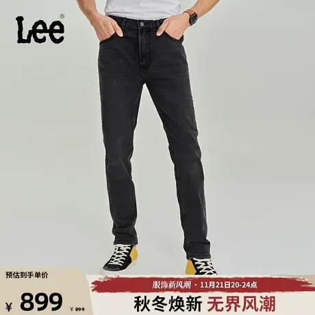 Lee商场同款经典多版型锥形黑色五袋款日常男牛仔裤潮流LMB1007图片