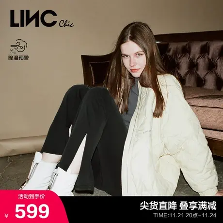 LINCCHIC金羽杰羽绒服女新款轻薄短款羽绒服女夹克外套Y21802089图片