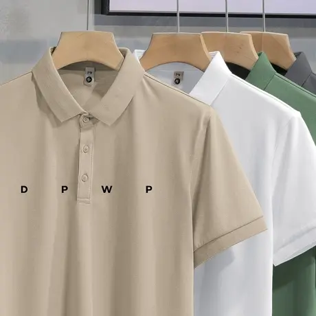 短袖t恤男士翻领polo衫保罗珠地冰丝凉感半袖有领商务夏季上衣服商品大图
