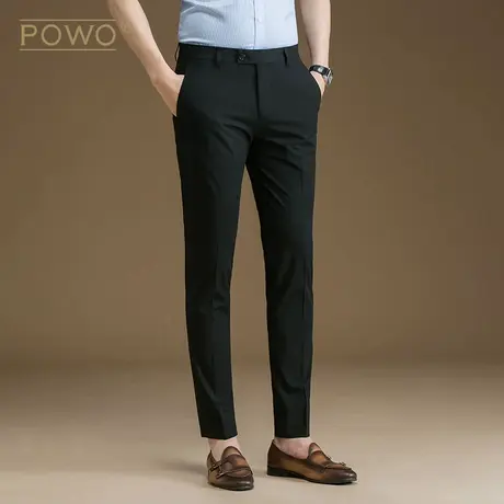 西裤男黑色长裤夏季韩版修身商务休闲男士小脚裤弹力裤子休闲裤图片