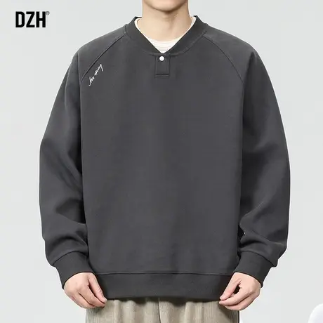 男士圆领卫衣潮牌男长袖打底衫2024年春季新款男装内搭外套上衣服商品大图