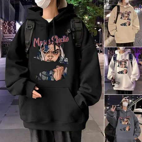 连帽重磅卫衣男秋冬季2023新款宽松上衣美式潮牌外套运动休闲帽衫商品大图