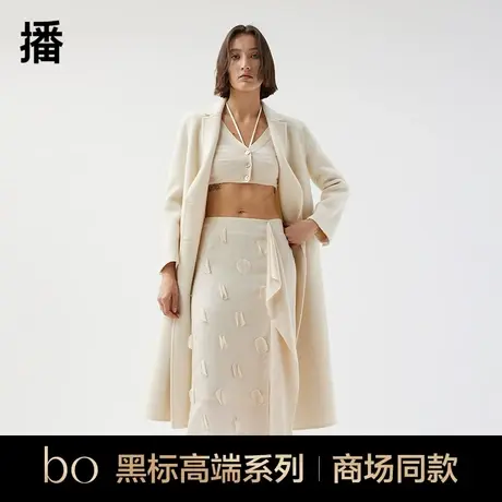 播黑标高端系列100%羊毛呢大衣女商场同款高端呢外套BDQ4AD0642图片