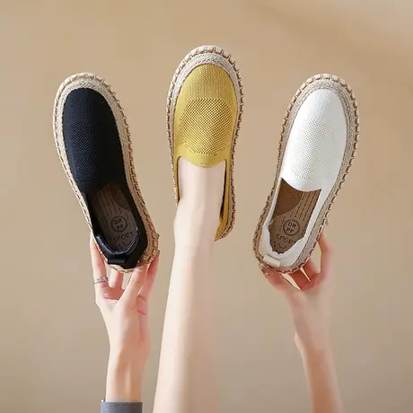 老北京布鞋女百搭一脚蹬网鞋春夏网面渔夫鞋透气懒人鞋舒适孕妇鞋图片