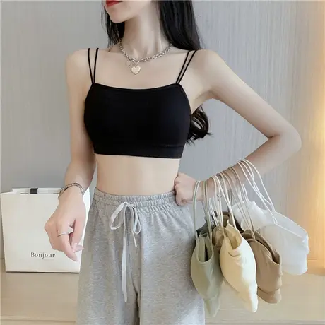 美背内衣女小吊带内搭抹胸防走光裹胸式文胸一体背心2024新款爆款图片