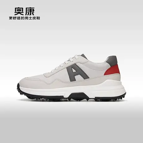 【门店发货】奥康男鞋春秋季真皮舒适运动休闲皮鞋高尔夫系列商品大图