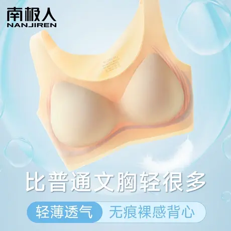 无尺码无痕内衣女夏季薄款小胸聚拢背心式抑菌文胸罩收副乳防下垂商品大图