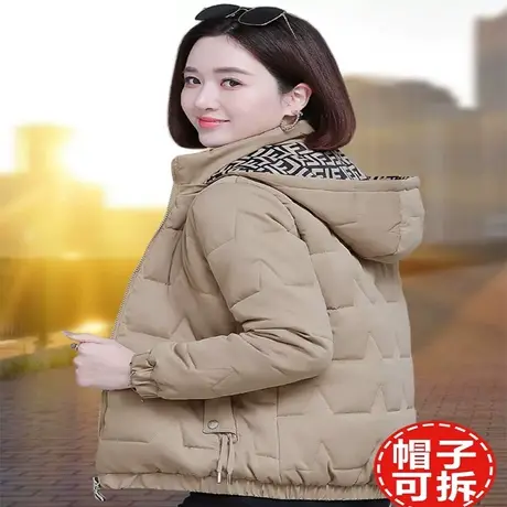 恋上17号羽绒棉服冬季女短款2022新款妈妈冬装爆款加绒加厚棉衣外图片