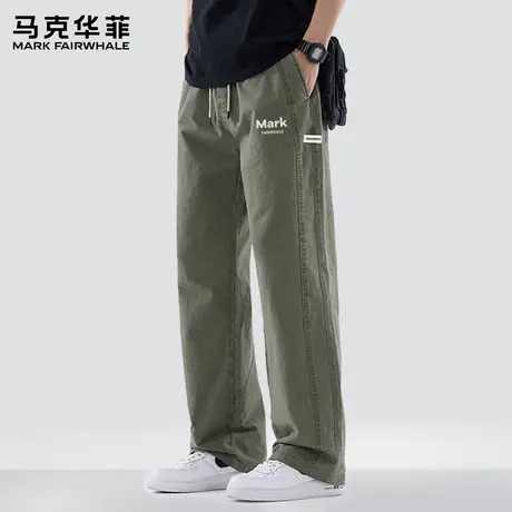 马克华菲男士牛仔裤宽松直筒2025新款夏季休闲长裤男款纯棉裤子X图片