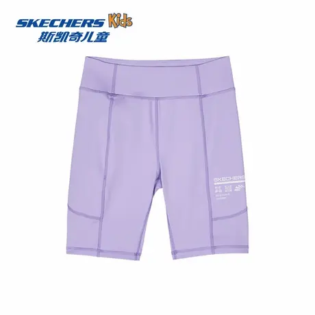 Skechers斯凯奇2025年舒适紧身裤系列儿童修身针织时尚潮流短裤商品大图