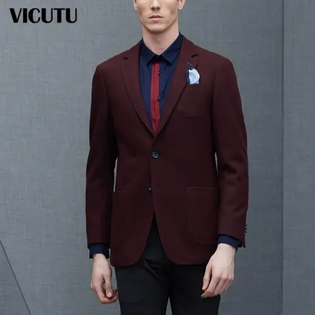 VICUTU威可多男士休闲西服秋季舒适温暖亲肤商务通勤百搭西装外套图片