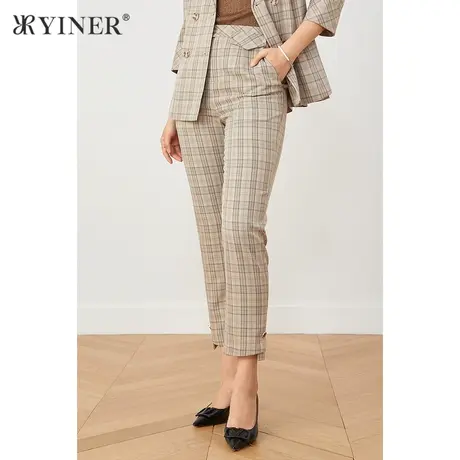 YINER音儿商场同款女装2021秋季新款通勤气质长款休闲裤商品大图