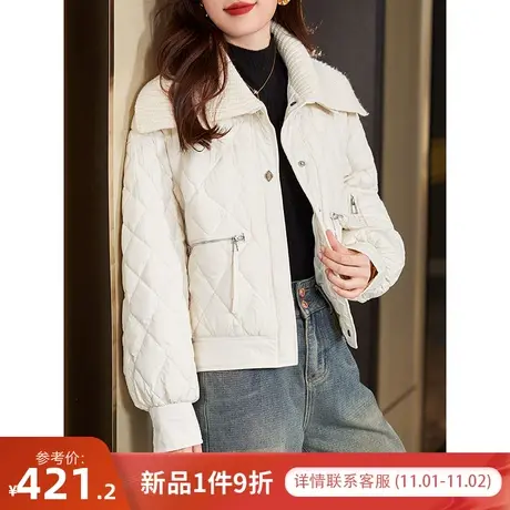 宝诗黎【新品价468元】翻领白鸭绒短款羽绒服BV1158商品大图
