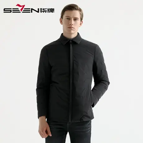 柒牌男装清仓尼克服秋冬翻领保暖防风羽绒服时尚修身青年羽绒外套图片