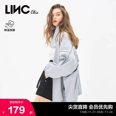 【外套合集】LINCCHIC金羽杰外套运动风休闲外套女春秋S211JK132图片