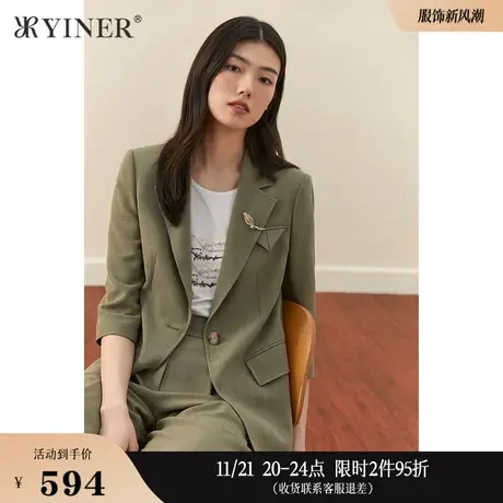 YINER音儿女装秋季气质通勤西装短外套商品大图