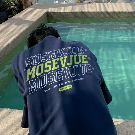 美式字母印花短袖t恤男2024夏季新款纯棉宽松圆领体恤薄款打底衫商品大图