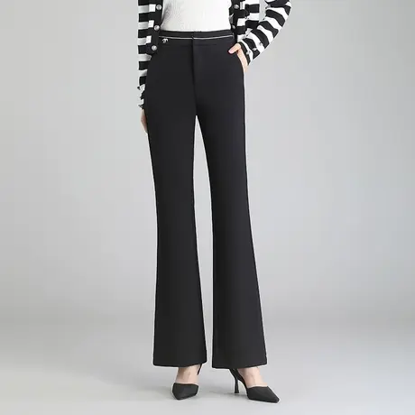 2023秋季新款微喇裤女高腰通勤职业西装裤显瘦垂感喇叭长裤休闲裤商品大图