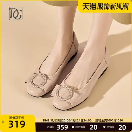 【头层牛皮】浅口单鞋女平底春夏2024年新款软底软皮一脚蹬妈妈鞋商品大图