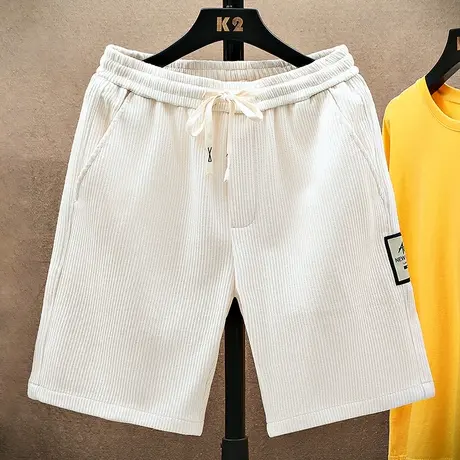 夏季薄款五分网眼冰丝休闲短裤男士外穿中裤子大裤衩2023新款夏裤商品大图