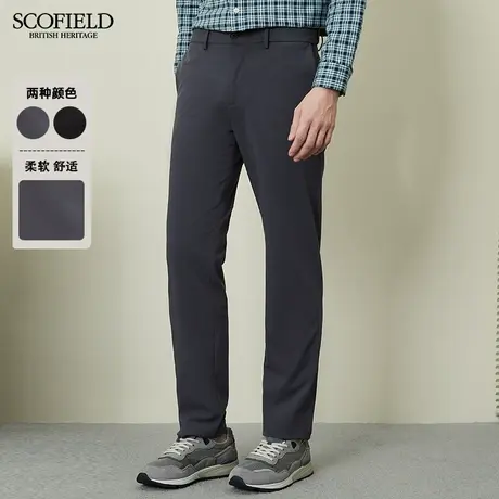 【1.5折秒杀】SCOFIELD男士长裤隐藏松紧腰直筒裤商务休闲裤男图片