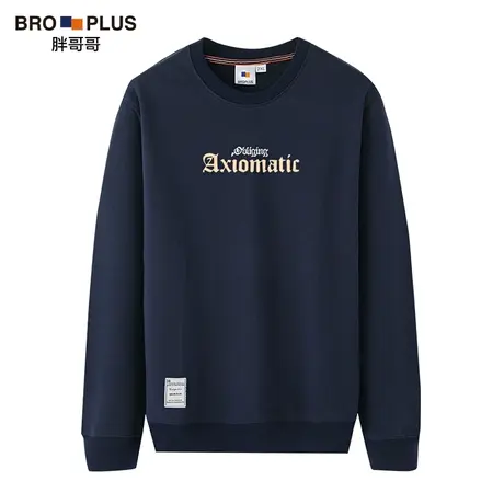 胖哥哥2023秋季新品大码卫衣加大宽松休闲时尚百搭印花套头打底衫图片