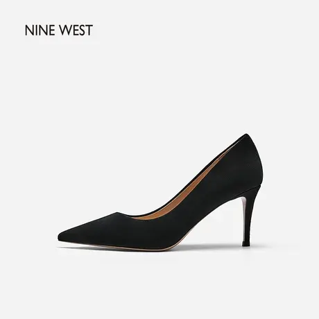 Nine West/玖熙2023秋季新款绒面高跟鞋面试通勤OL皮鞋女尖头单鞋商品大图