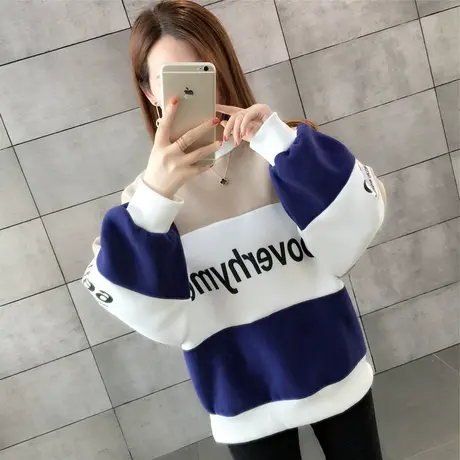 卫衣2023年新款女装韩版秋冬季秋款秋装宽松女士加绒外套爆款上衣图片