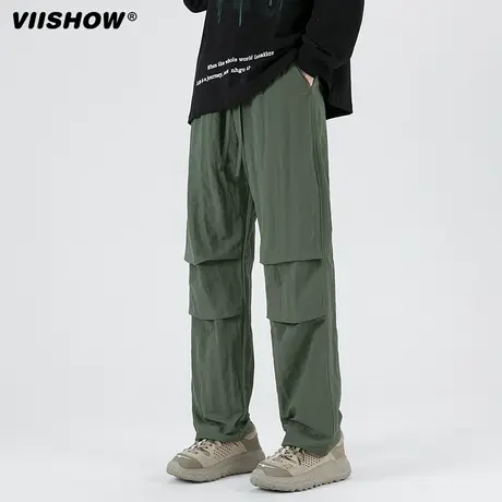 VIISHOW美式冲锋裤男登山裤运动休闲伞兵裤户外宽松秋季工装长裤商品大图
