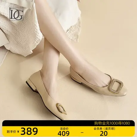 真皮浅口平底鞋女单鞋子新款秋季正装通勤英伦婚礼妈妈皮鞋图片