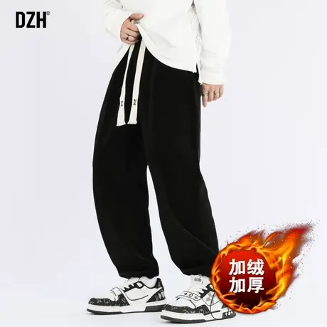 男士灯芯绒运动裤男冬季加绒裤子男裤春秋季针织休闲长裤2024新款商品大图