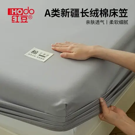 红豆纯棉床笠2025新款四季通用床垫保护罩a类100全棉床罩稳固防滑商品大图