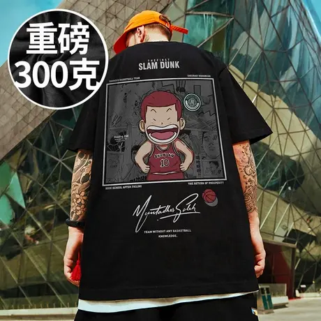 2025新款日系纯棉潮牌加肥加大码半袖男士短袖男装胖子T恤夏季潮商品大图