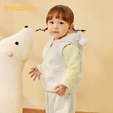 巴拉巴拉宝宝马甲外穿2024新款婴儿羽绒服背心冬装加厚保暖时尚萌商品大图