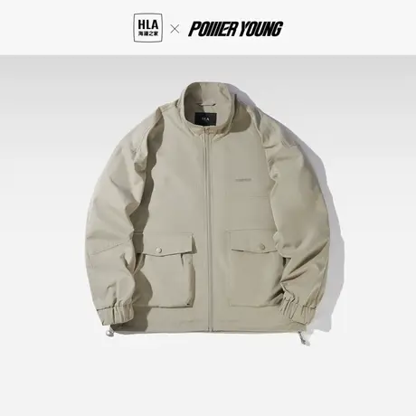 HLA/海澜之家POWER YOUNG夹克2023春新款工装风字母印花外套男图片