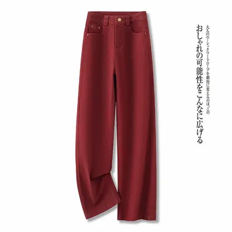 拉夏贝尔小个子时尚直筒牛仔裤女早秋2025新款高腰宽松显瘦阔腿裤图片