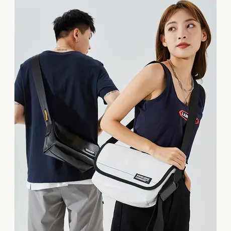 唐狮休闲斜挎包男女学生ins新款大容量翻盖街头单肩包邮差图片