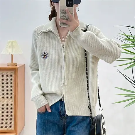 秋季女外套2023年新款短款小个子女毛衣开衫外搭韩版休闲上衣春秋图片