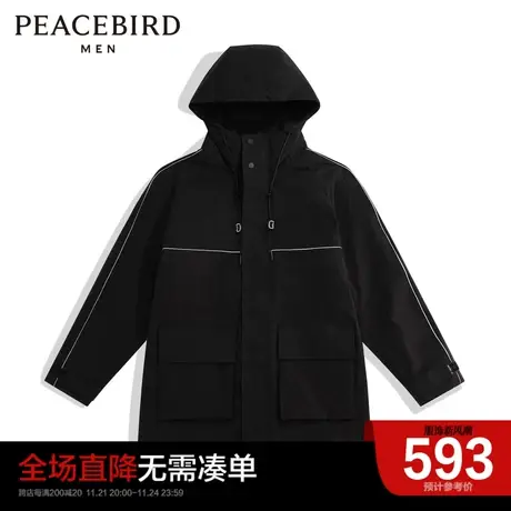 太平鸟男装奥莱 风衣男中长款图片
